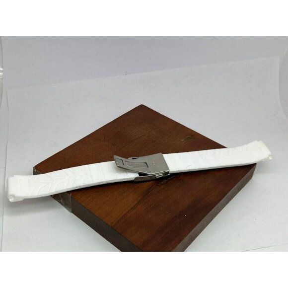 Men's Watch Band For Tissot T-Race Replacement White Rubber Strap 21mm - Picture 2 of 8